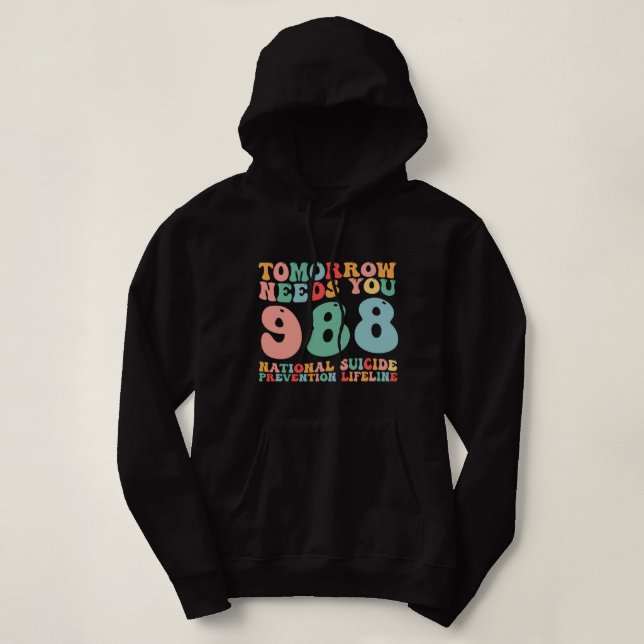 988 Suizidprävention Nationale Suizidprävention Hoodie (Design vorne)