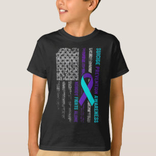 988Selbstmord Prävention Bewusstsein USA Flagge Ni T-Shirt