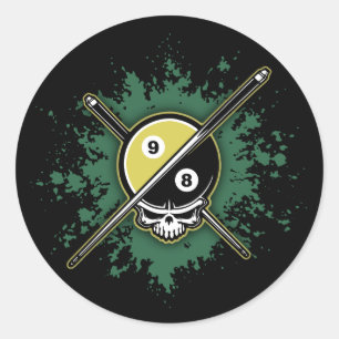 98 Ball Runder Aufkleber