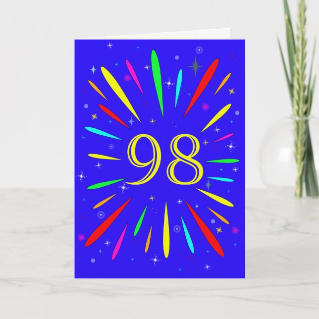 98. Birthday Explosion Card Karte (Vorderseite)