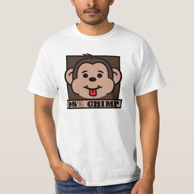 98% Chimp, Schimpanse T-Shirt (Vorderseite)