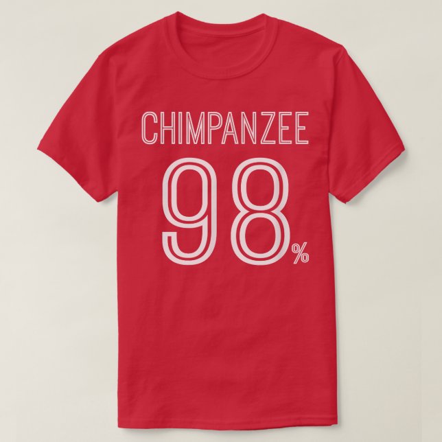 98 Chimpanzee Affe Evolution Wissenschaft Albern F T-Shirt (Design vorne)