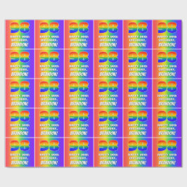 98. Geburtstag: Farbenfroh, Fun Rainbow Pattern #  Geschenkpapier