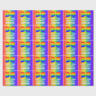 98. Geburtstag: Farbenfroh, Fun Rainbow Pattern # Geschenkpapier