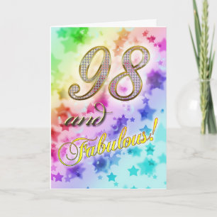 98. Geburtstag für jemanden Fabulous Karte