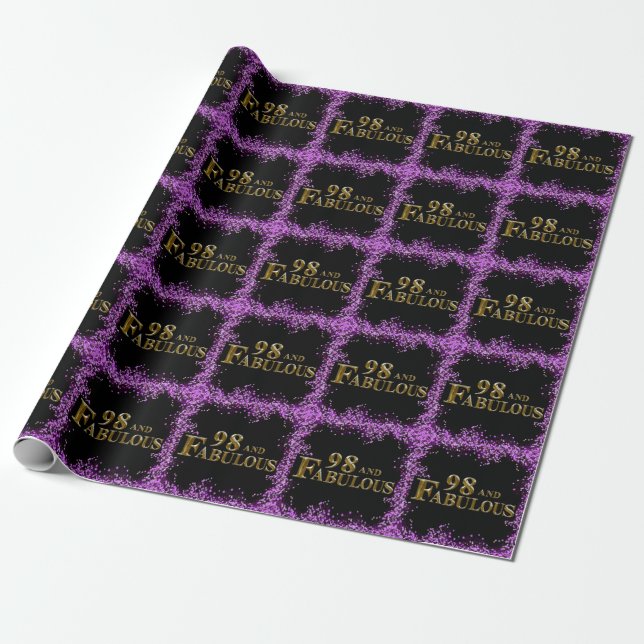 98. Geburtstag Geschenkpapier (Ungerollt)