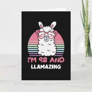 98. Geburtstag Llamazing Llama 98 Jahre alt Geburt Karte