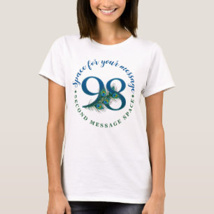 98. Geburtstag Pfauenfedern T-Shirt