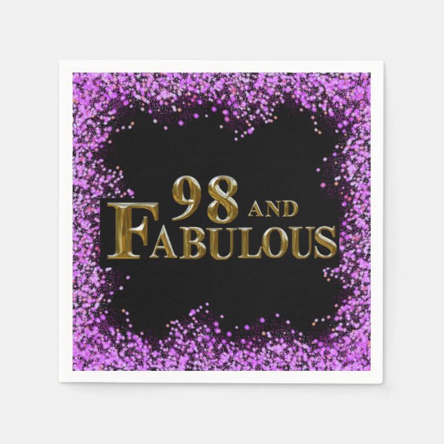 98. Geburtstag Serviette (Vorderseite)