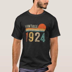 98 Jahre alte Männer Frauen Vintag 1924 98. Geburt T-Shirt