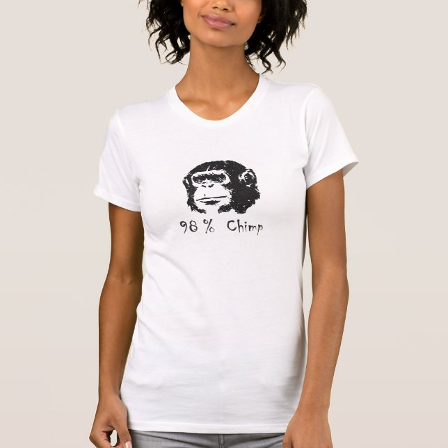 98 Prozent-Schimpanset-stück T-Shirt (Vorderseite)