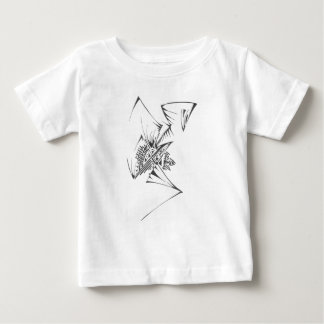 98 Schwarz-Weiß-Abstraktes Stammes-Tattoo-Kunstwer Baby T-shirt