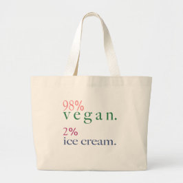 98 % Vegan 2 % Eiscreme Jumbo Stoffbeutel