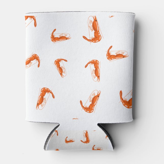 9954Shrimp-Muster Dosenkühler (Vorderseite)