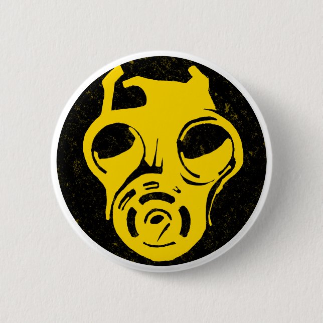 999 Gasmaske-Entwurf Button (Vorderseite)