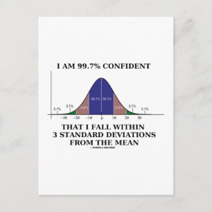 99,7% innerhalb von 3 Standardabweichungen Gemein Postkarte