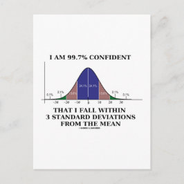 99,7% innerhalb von 3 Standardabweichungen Gemein Postkarte