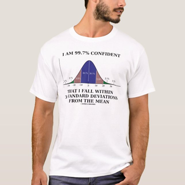 99,7% Überzeugt innerhalb 3 Standardabweichungen T-Shirt (Vorderseite)