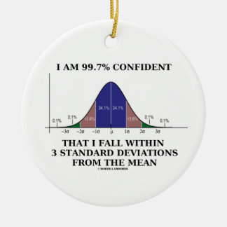 99,7% Zuversicht innerhalb von 3 Standardabweichun Keramik Ornament