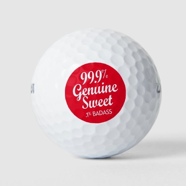 99,9 % Süßigkeiten .1 % Badass (2) Golfball (Vorderseite)