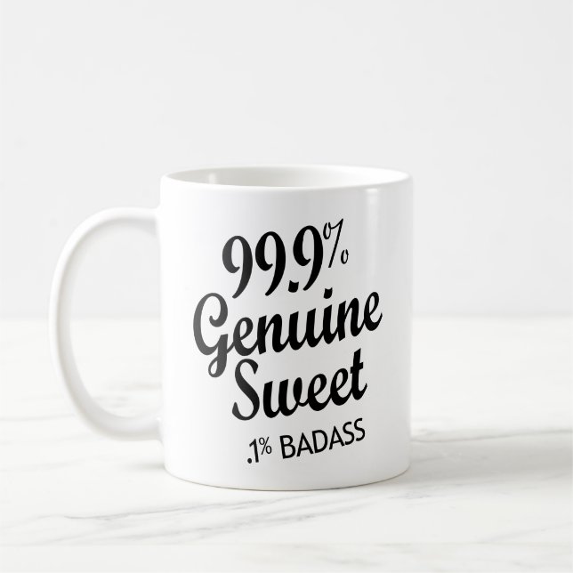 99,9 % Süßigkeiten .1 % Badass (2) Kaffeetasse (Links)