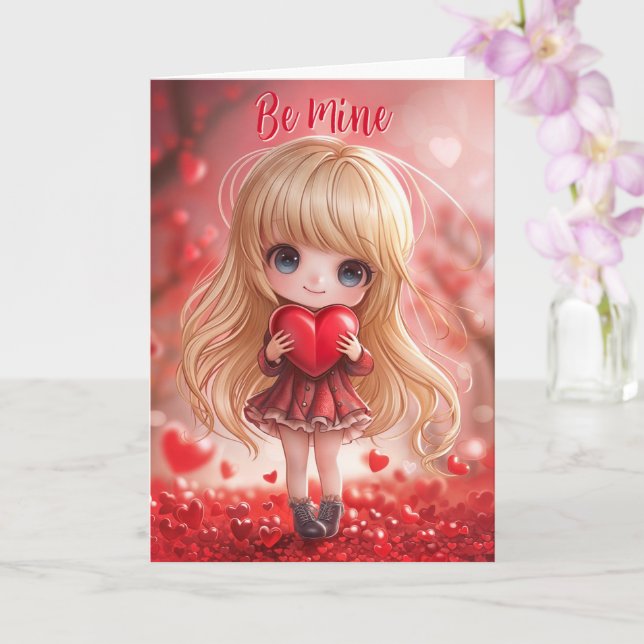 99,9 % Valentinkarte des perfekten Chibi Karte (Orchidee)