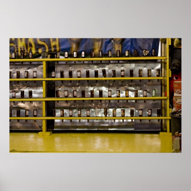 99 Bierflaschen an der Wand Print Poster (Vorne)