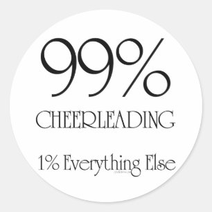 99% Cheerleader Runder Aufkleber