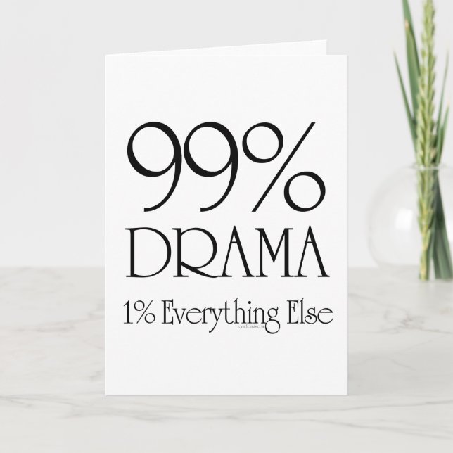 99 % Drama Karte (Vorderseite)