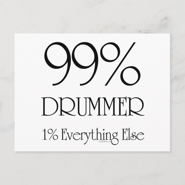 99 % Drummer Postkarte (Vorderseite)