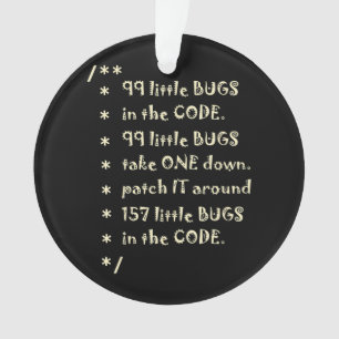 99 Fehler in Code Software Funny Engineer Tester Ornament