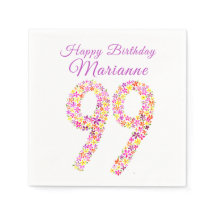 99. Geburtstag 99 Blume Aquarellkunst