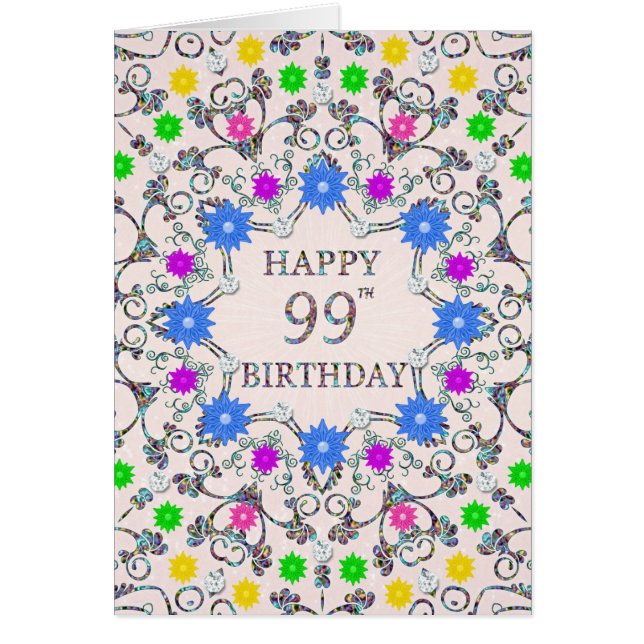 99. Geburtstag Abstrakte Blume  (Vorne)