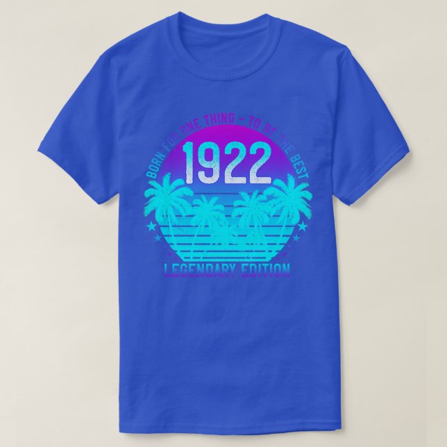 99. Geburtstag Ästhetik Vintag 1922 Sonnenuntergan T-Shirt (Design vorne)