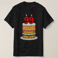 99. Geburtstag — Fun Cake & Candles, w/Individuell