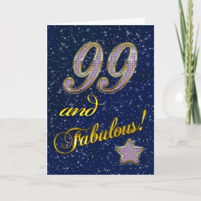 99. Geburtstag für jemanden Fabulous Karte (Vorderseite)