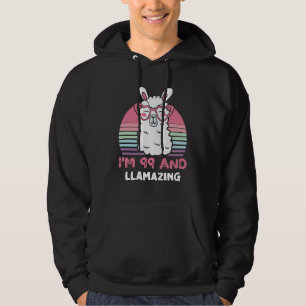 99. Geburtstag Llamazing Llama 99 Jahre alt Geburt Hoodie