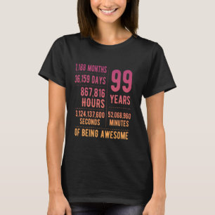 99. Geburtstag Männer Frauen Witzig 99 Jahre alt T-Shirt