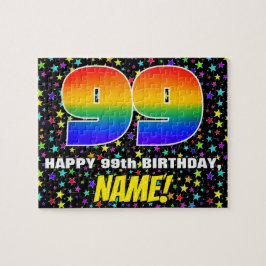 99. Geburtstag — Spaß, farbenfrohe Sternenweltenmu Puzzle