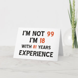 99. Geburtstagsentwürfe Karte