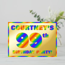 99. Geburtstagsparty — Spaß, Regenbogenspektrum "9