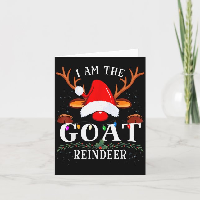99 I Am The Goat Reindeer Christmas Family Uni-adu Karte (Vorderseite)