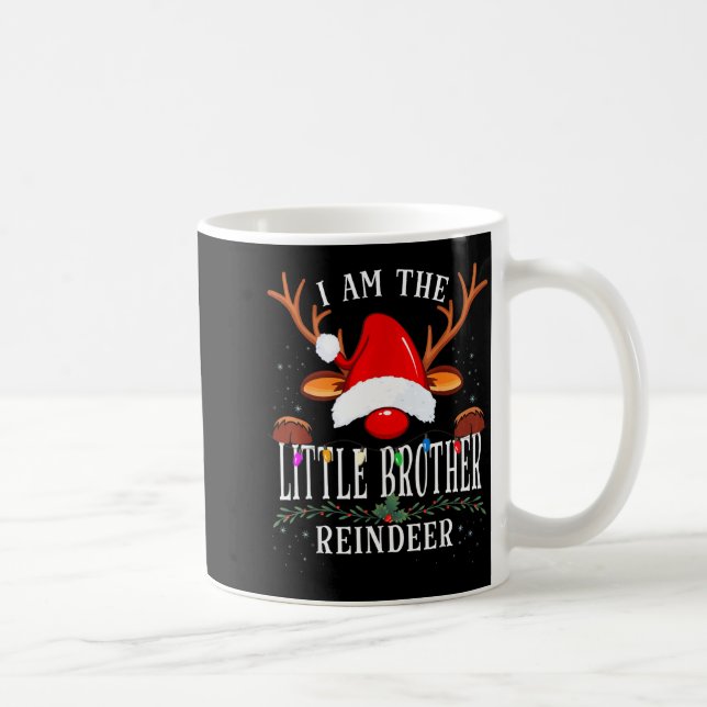 99 I Am The Little Brother Reindeer Christmas Fami Kaffeetasse (Rechts)