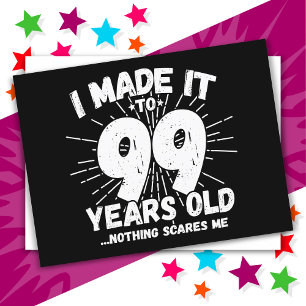 99 Jahre alt Sarcastic Meme Funny 99. Geburtstag Postkarte