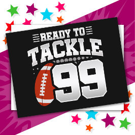 99-jähriges Tackle Football Party 99. Geburtstag Postkarte