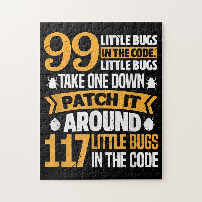 99 kleine Fehler im Code-Pfad es 117 Bugs-Programm Puzzle (Vertikal)