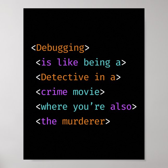 99 kleine Fehler im Code-Programmier-Coding Poster (Vorne)