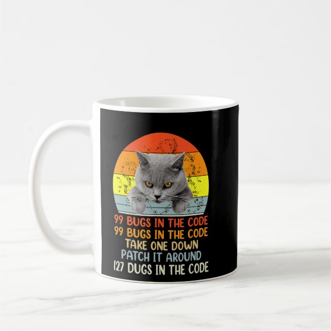 99 kleine Fehler in der Code-Katze Kaffeetasse (Links)