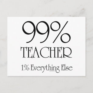99 % Lehrer Postkarte