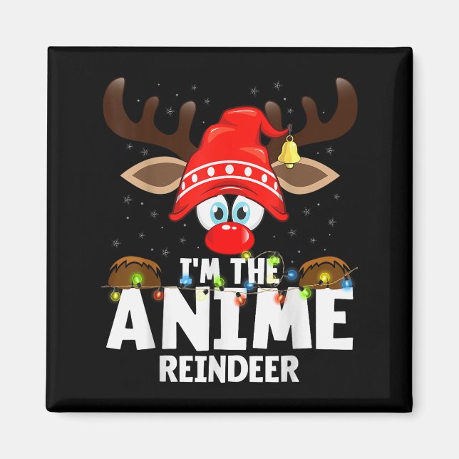 99 Matching Christmas Reindeer Anime - Uni-adults, Magnet (Vorne)